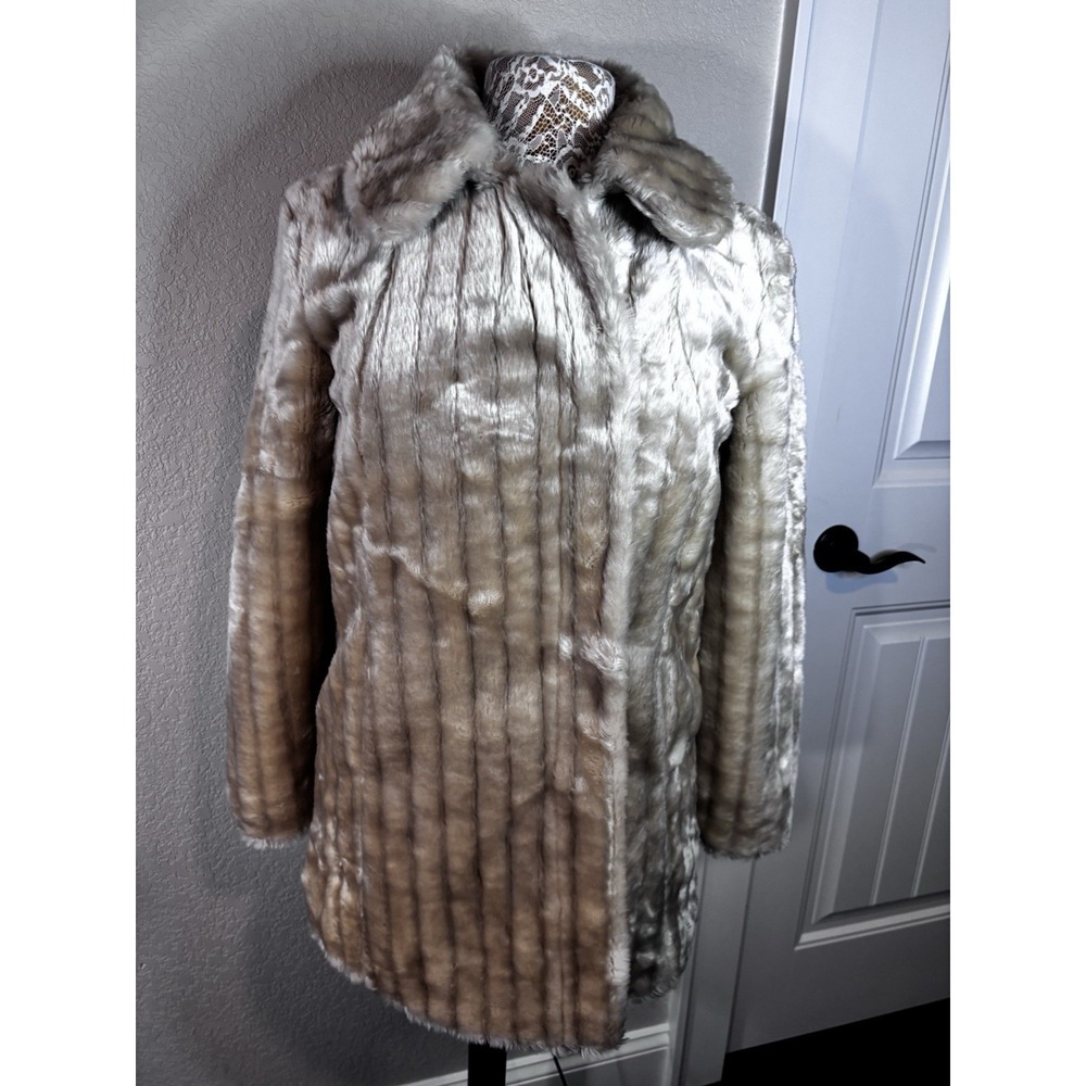 Hazel Women's Faux Fur Lined Coat Jacket Blonde XS NWT Cozy Preppy